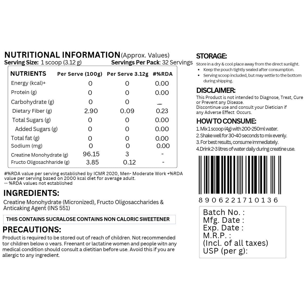 AGIS Creatine Monohydrate - 100 g