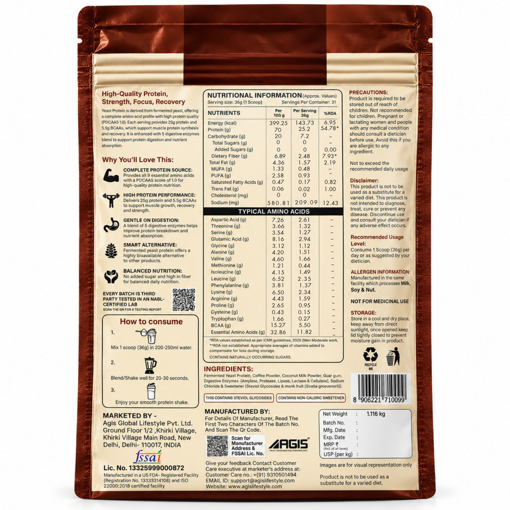 AGIS Fermented Yeast Protein - 1.116kg