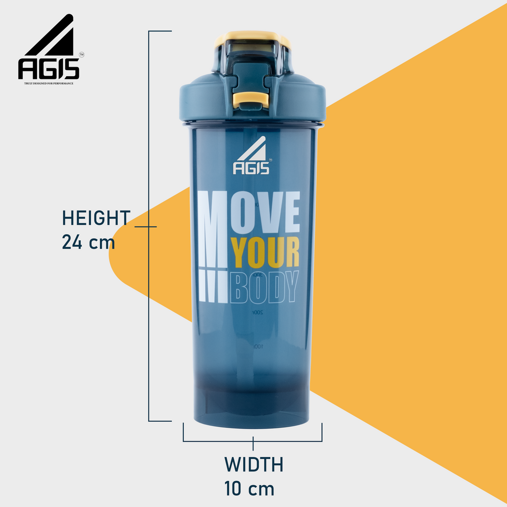 AGIS Sip & Drink Protein Shaker Bottle