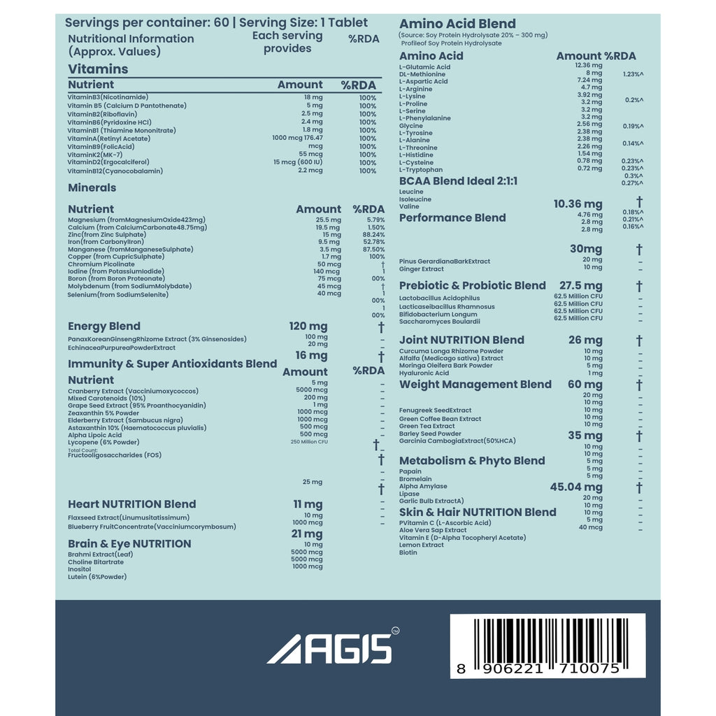 AGIS Sports Multivitamin - 60 Tablets
