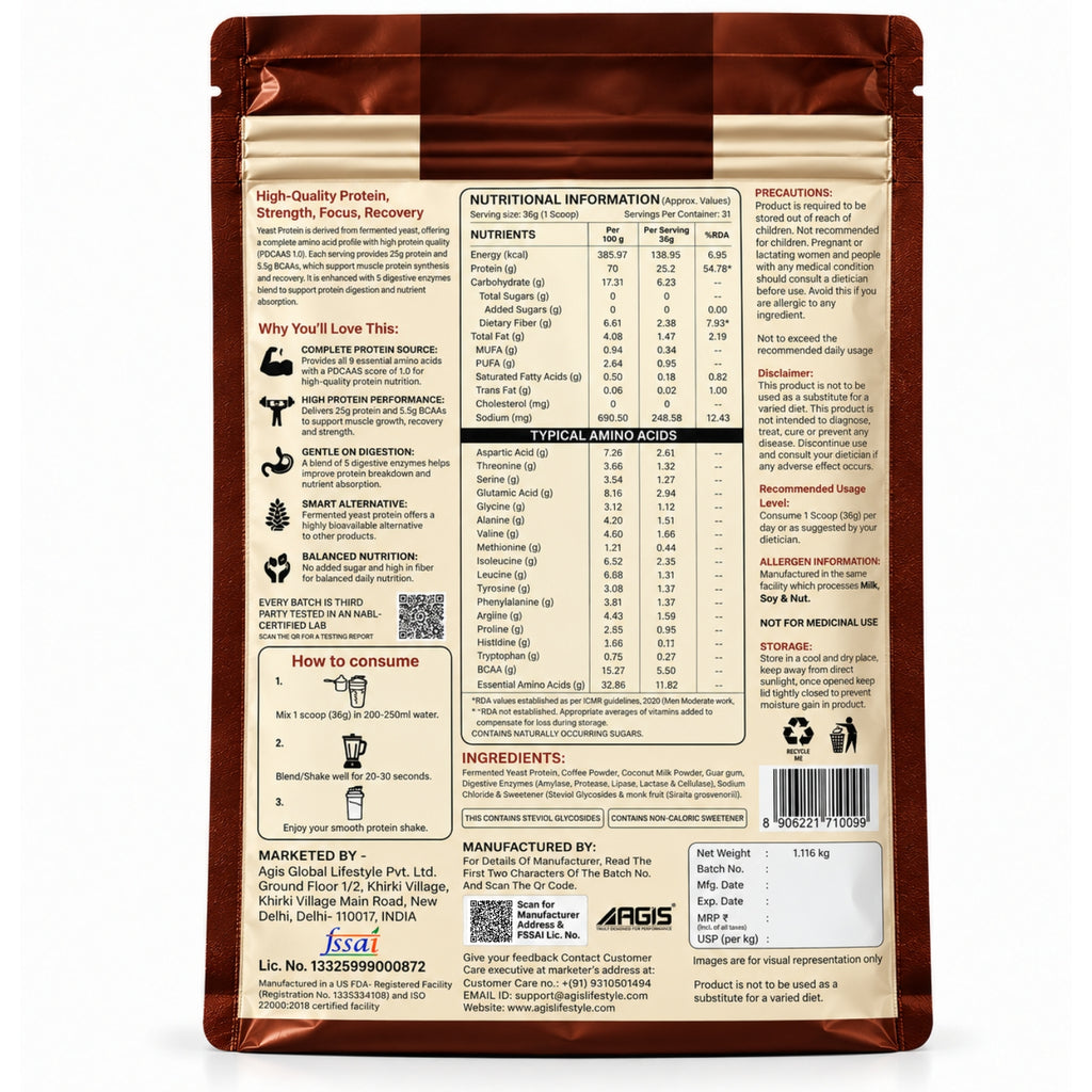 AGIS Fermented Yeast Protein - 1.116kg