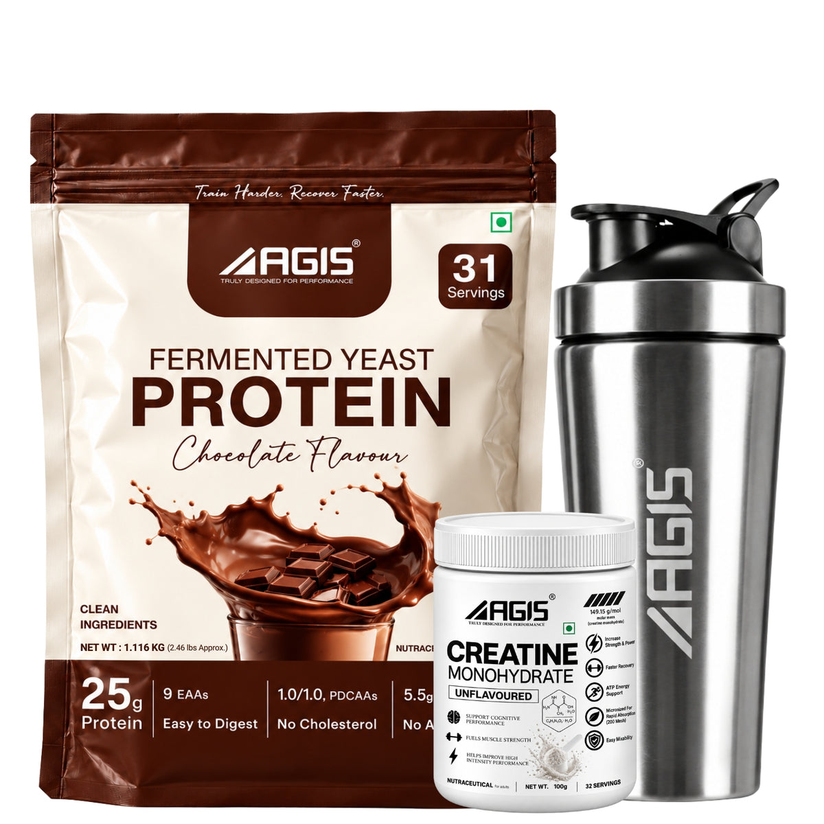 Protein , Creatine , Shaker Tri-Combo